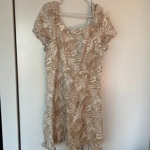LOFT Mini Dress Palm Leaves